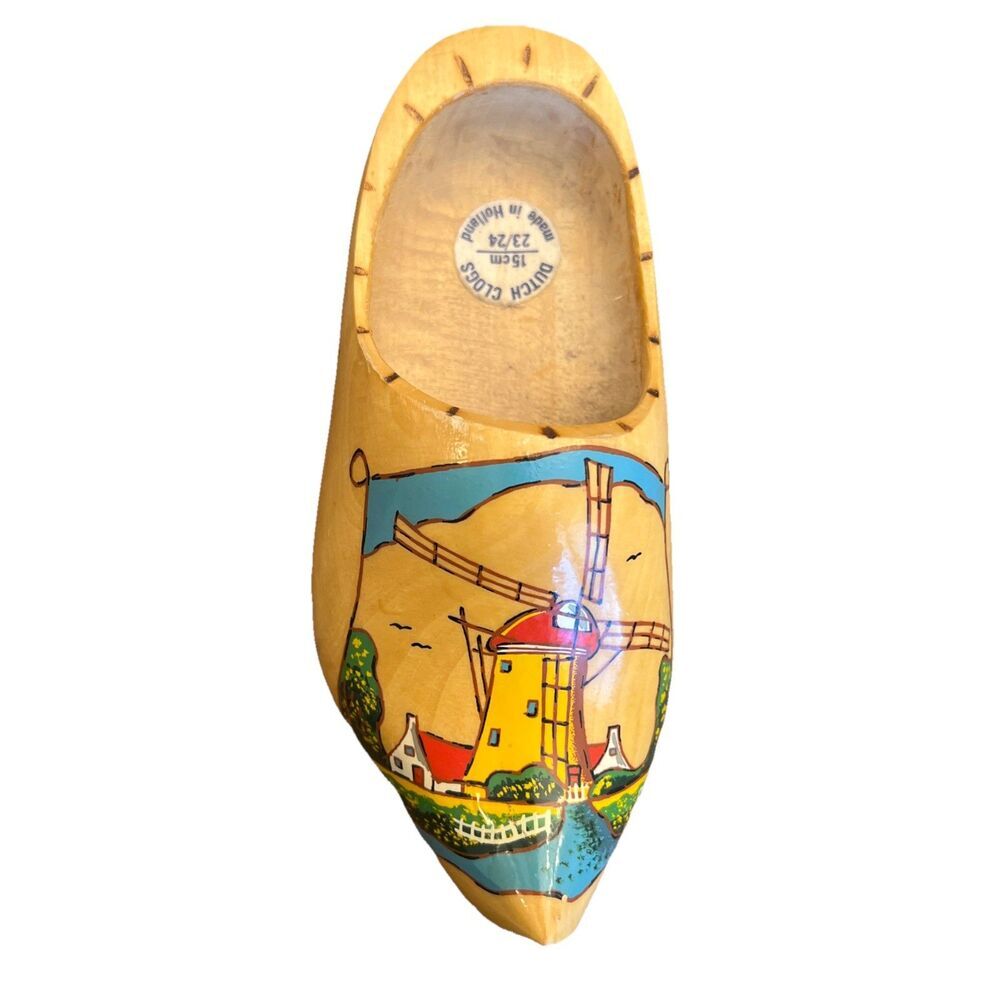 Dutch Clogs 15 Cm Wooden Figure Vintage‎ One